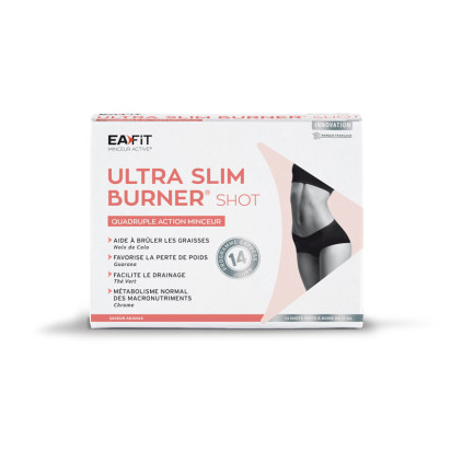 Ea Fit ULTRA SLIM BURNER SHOT Quadruple Action Minceur Goût Ananas, 14 shots de 25ml | Parashop.com