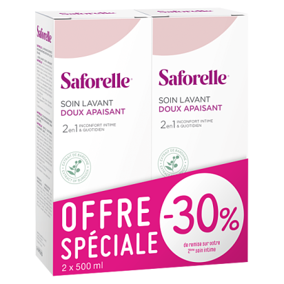 Saforelle Soin Lavant Doux, 2 x 500ml | Parashop.com