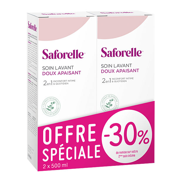 Saforelle Soin Lavant Doux, 2 x 500ml | Parashop.com