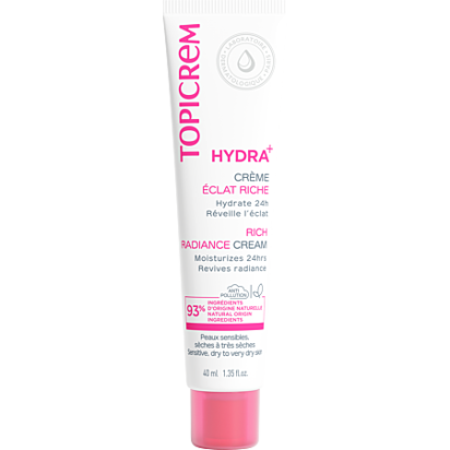 Topicrem HYDRA+ Crème Hydratante Éclat Riche, 40ml | Parashop.com