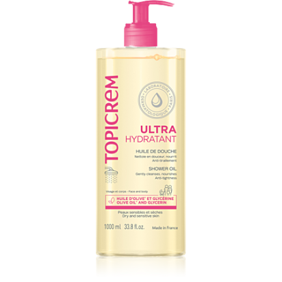 Topicrem ULTRA-HYDRATANT Huile de Douche, 1L | Parashop.com