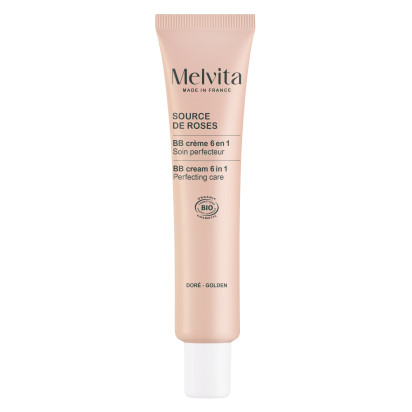 Melvita SOURCE DE ROSES BB Crème 6en1 Soin Perfecteur Doré Bio, 40ml | Parashop.com