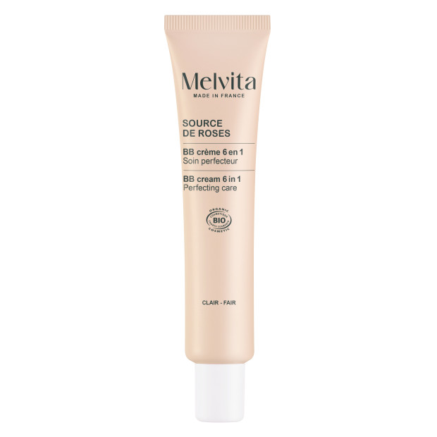 Melvita SOURCE DE ROSES BB Crème 6en1 Soin Perfecteur Clair Bio, 40ml | Parashop.com