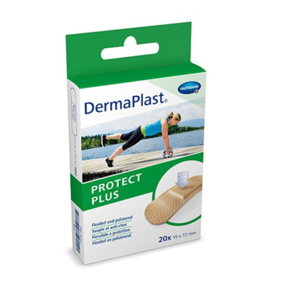 DermaPlast PROTECT PLUS Pansements Souples & Anti-Chocs 19x72mm, 20 unités | Parashop.com