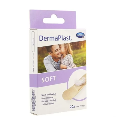 DermaPlast SOFT Pansements 19x72mm, 20 unités | Parashop.com