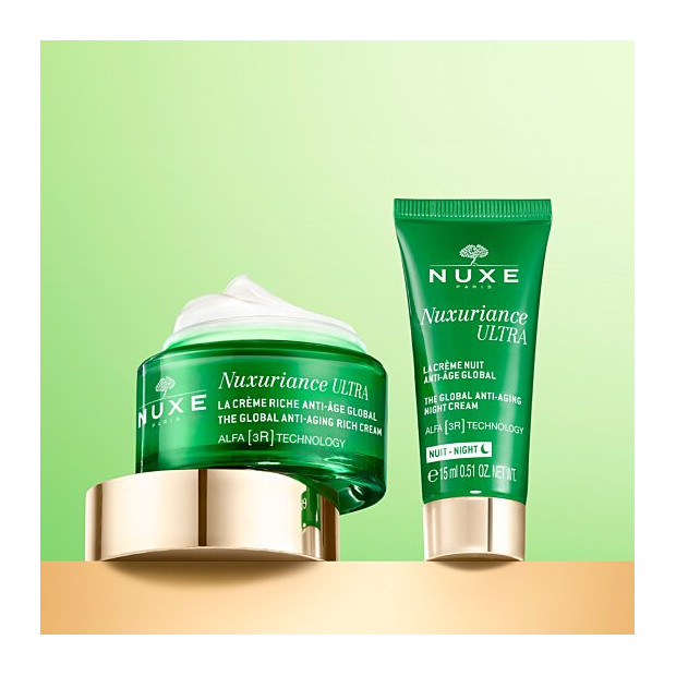 Nuxe NUXURIANCE ULTRA Coffret La Crème Riche Anti-Âge Global 50 ml + La Crème Nuit Anti-Âge Global 15 ml Offerte | Parashop.com