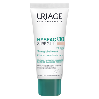 Uriage HYSEAC 3-REGUL Soin Global Teinte SPF30 Peaux Grasses A Imperfections, 40ml | Parashop.com