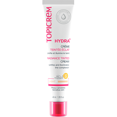 Topicrem HYDRA+ Crème Teintée Éclat SPF50 Teinte Claire, 40ml | Parashop.com