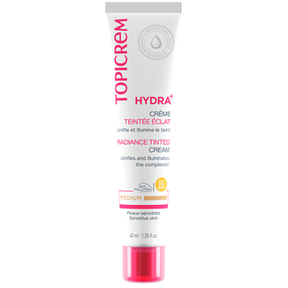 Topicrem HYDRA+ Crème Teintée Éclat SPF50 Teinte Medium, 40ml | Parashop.com