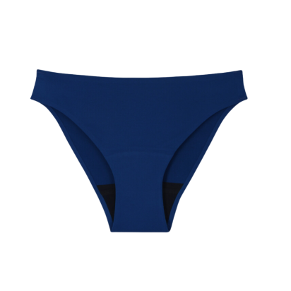 Culotte menstruelle sans couture flux moyen ado bleu marine T14-16ans