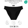 Culotte menstruelle sans couture flux moyen noir XXL