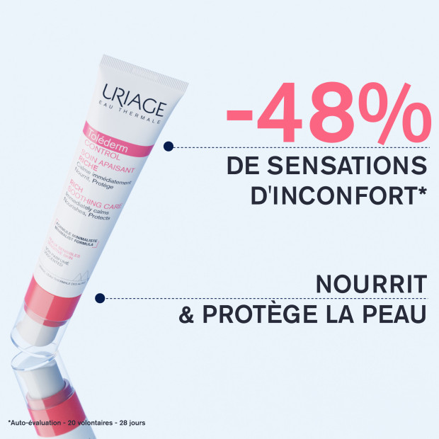 Uriage TOLÉDERM CONTROL Soin Apaisant Riche, 40ml | Parashop.com