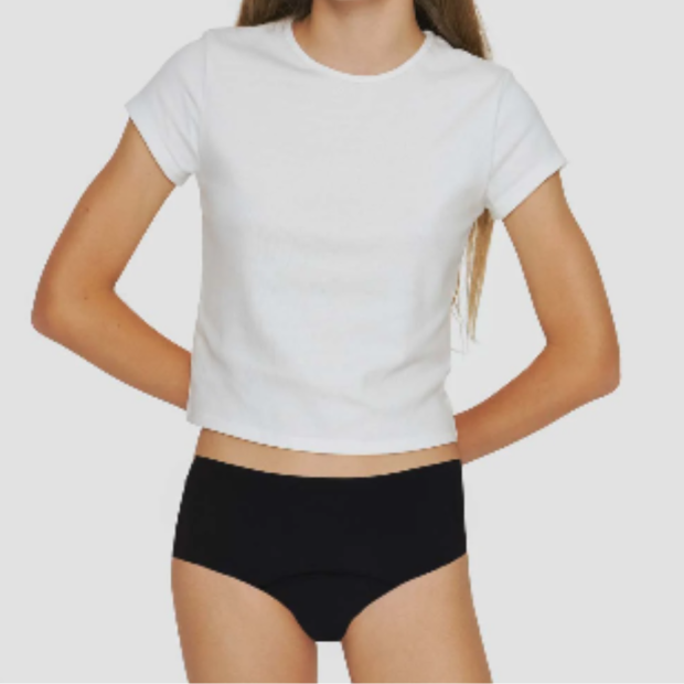 Smoon Shorty menstruel sans couture flux très abondant ado noir T14-16ans | Parashop.com