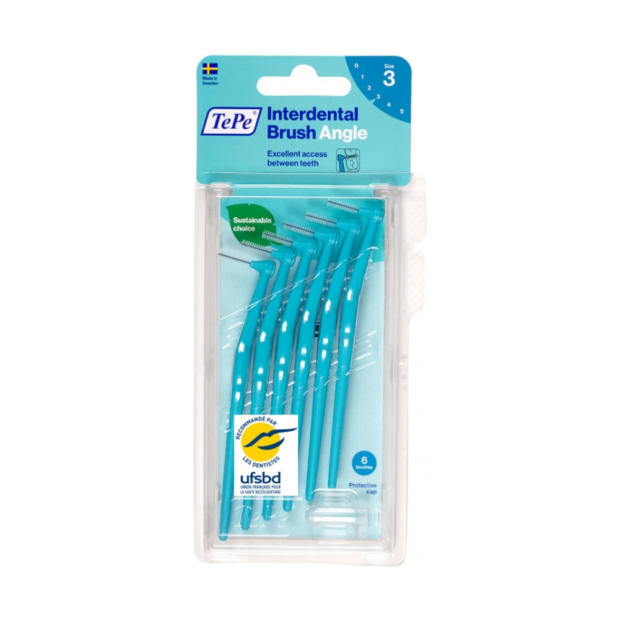 Brossettes Interdentaires Angle 0.6Mm - Taille 3 X6