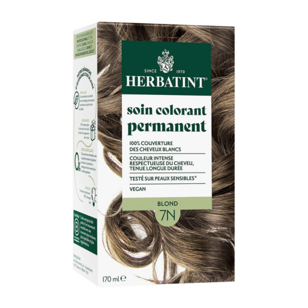 Soin Colorant Permanent - Coloration : 7N Blond, 170ml