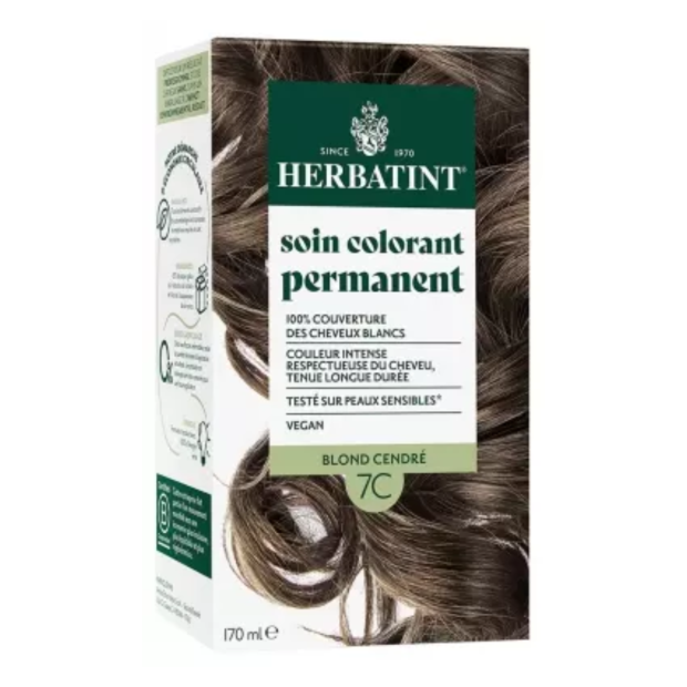 Soin Colorant Permanent - Coloration : 7C Blond Cendré, 170ml