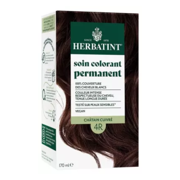 Soin Colorant Permanent - Coloration : 4R Chatain Cuivré, 170ml