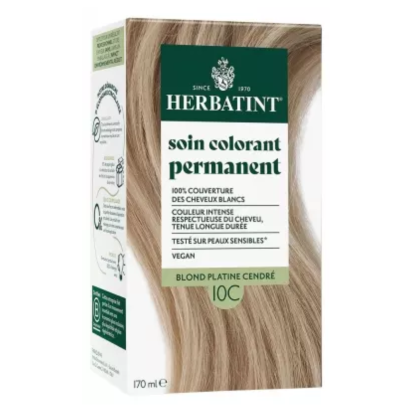 Soin Colorant Permanent - Coloration : 10C Blond Platine Cendré, 170ml