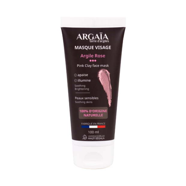 Laboratoire du Haut-Ségala ARGAIA Masque Visage Argile Rose Apaisante & Illuminatrice, 100ml | Parashop.com