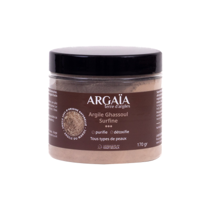 Laboratoire du Haut-Ségala ARGAIA Argile Ghassoul Surfine en Poudre Purifiante & Detoxifiante, 170g | Parashop.com