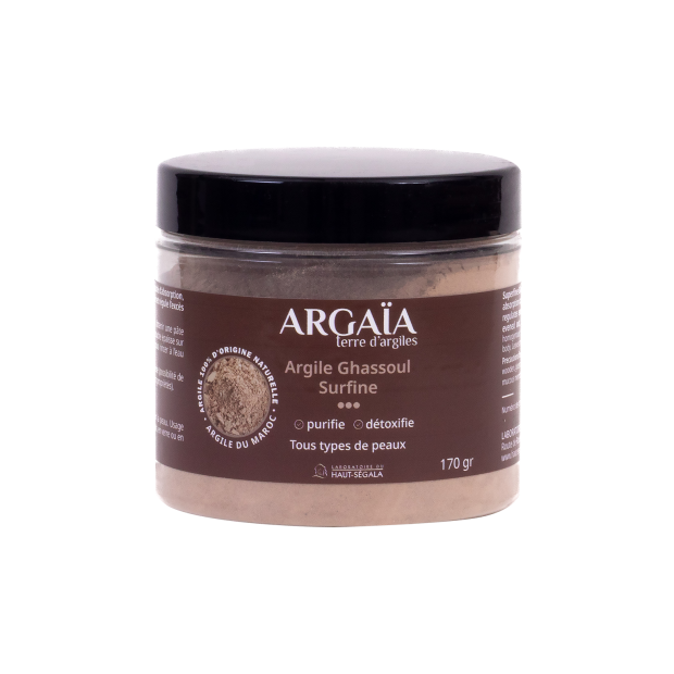 Laboratoire du Haut-Ségala ARGAIA Argile Ghassoul Surfine en Poudre Purifiante & Detoxifiante, 170g | Parashop.com