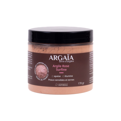 Laboratoire du Haut-Ségala ARGAIA Argile Rose Surfine en Poudre Apaisante & Illuminatrice, 170g | Parashop.com