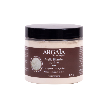 Laboratoire du Haut-Ségala ARGAIA Argile Blanche Surfine en Poudre Apaisante & Régénérante, 170g | Parashop.com