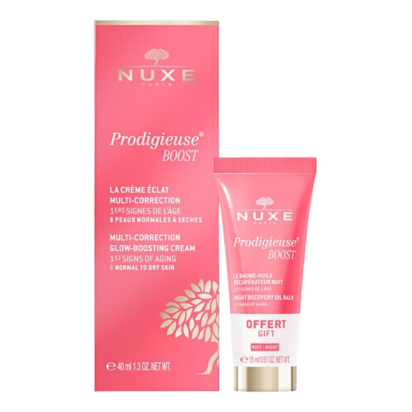 Prodigieuse Boost Coffret Crème Éclat Multi-Correction 40ml + Baume-Huile Récupérateur Nuit 15ml