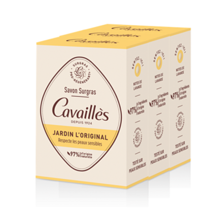 Rogé Cavailles Savon Solide Jardin l'Original Savon Surgras, lot 3x200g | Parashop.com