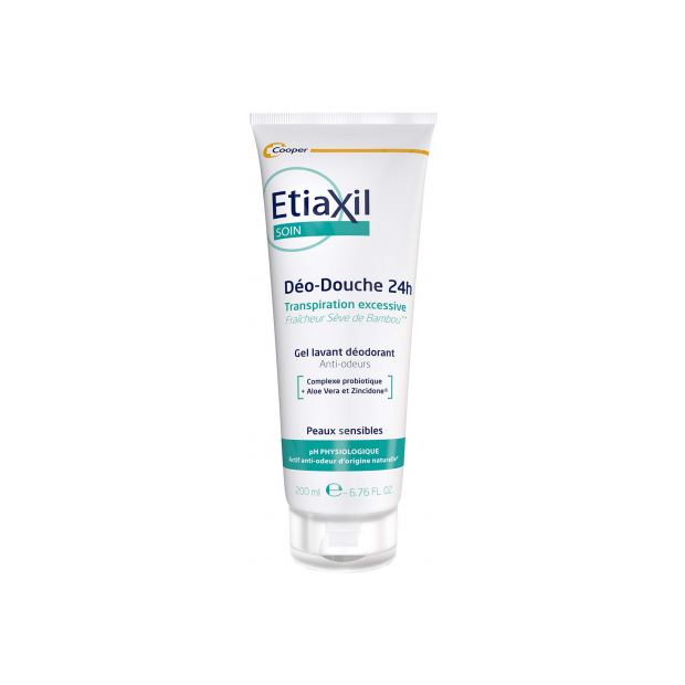 Etiaxil Déo Douche 24H Gel Lavant Déodorant Transpiration Excessive, 200ml | Parashop.com