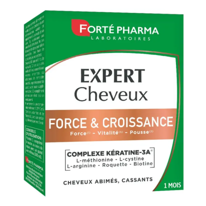 Forte Pharma EXPERT CHEVEUX Force Croissance Vitalité Complexe Kératine 1 mois, 30 comprimés | Parashop.com