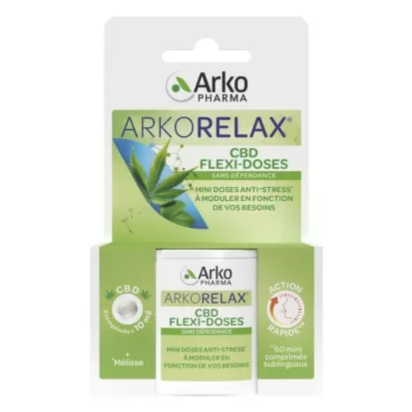 Arkorelax Cbd Flexi-Doses Anti-Stress, 60 Mini Comprimés Sublingaux