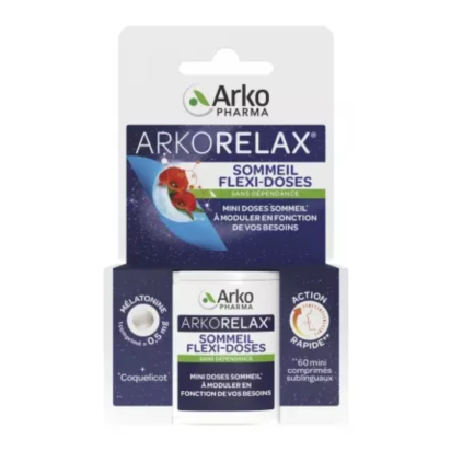 Arkorelax Sommeil Flexi-Doses, 60 Mini Comprimés Sublingaux