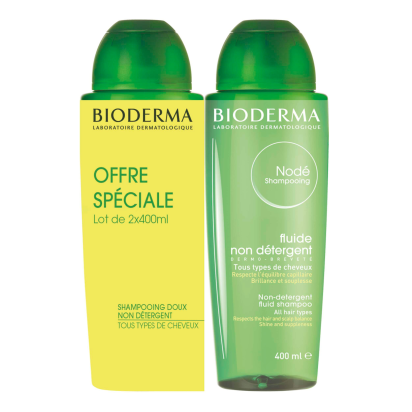 Bioderma NODÉ Shampoing fluide non détergent 2x400ml | Parashop.com