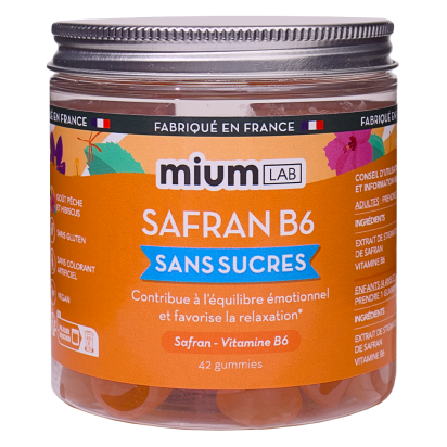 Gummies Safran B6 Equilibre Emotionnel Sans Sucre, 42 Gummies