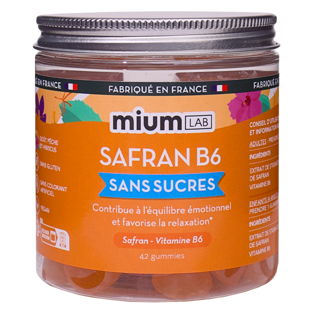 Gummies Safran B6 Equilibre Emotionnel Sans Sucre, 42 gummies