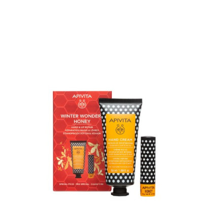 Apivita Coffret Winter Réparation Mains & Levres Miel | Parashop.com