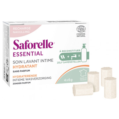 Saforelle Soin Lavant Intime Hydratant Kit à Reconstituer, Recharge 4 Bâtonnets | Parashop.com