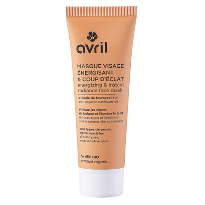 Avril Masque Visage Énergisant & Coup d’Éclat Certifié Bio, 50ml | Parashop.com