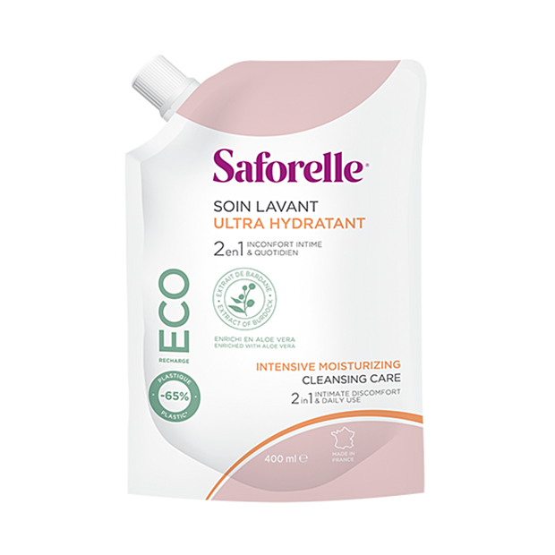 Saforelle Soin Lavant Ultra Hydratant, 400ml Recharge | Parashop.com