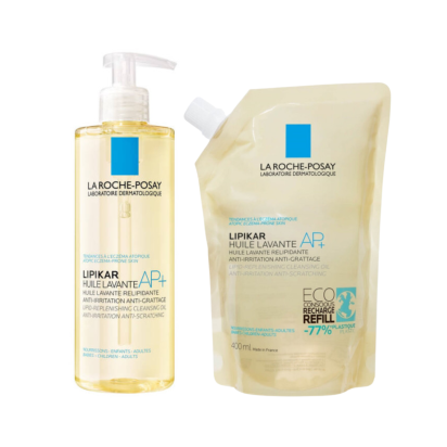 Lipikar Ap+ Huile Lavante Relipidante Anti-Irritations , lot 750ml + éco-recharge 400ml