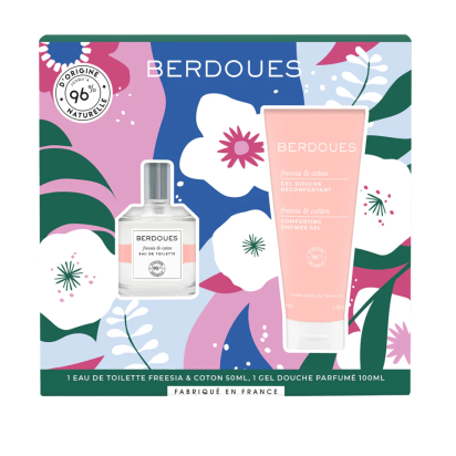 BERDOUES Coffret Eau De Toilette Freesia & Coton 50ml + Gel Douche 100ml | Parashop.com