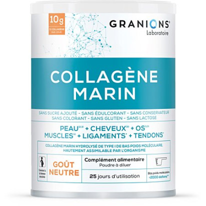 Granions Collagène marin Type I Goût neutre, 278g | Parashop.com