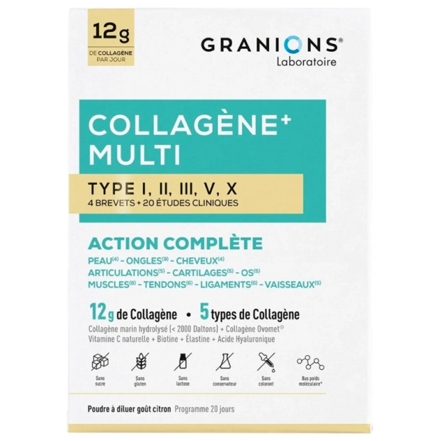 Granions Collagène Multi Type I-II-III-V-X, 275g | Parashop.com