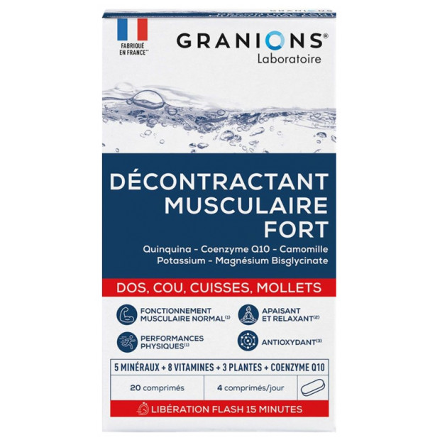 Granions Décontractant Musculaire Fort, 20 Comprimés | Parashop.com