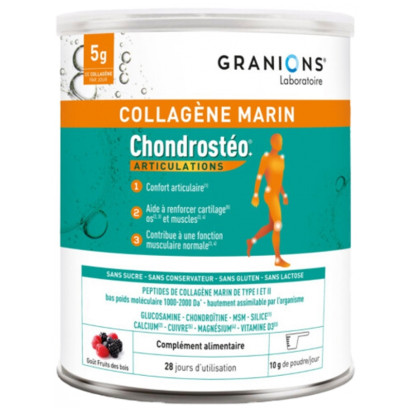 Granions Chondrostéo Collagène Marin Articulations Fruits des bois, 280g | Parashop.com