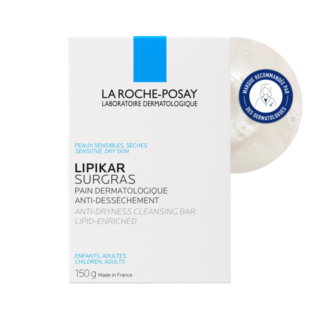 LIPIKAR Pain Physiologique Anti-Dessèchement. 150g La Roche-Posay - Parashop.com