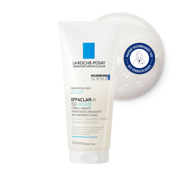 La Roche-Posay EFFACLAR H Iso-Biome Crème Lavante Hydratante Apaisante, 200ml | Parashop.com