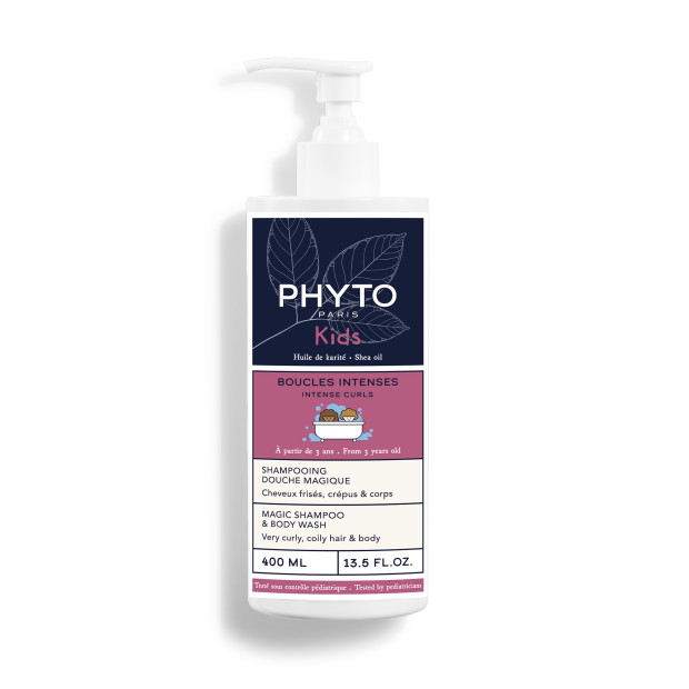 Phyto Boucles Intenses Shampoing Douche Magique KIDS Cheveux Frisés Crépus & Corps, 400ml | Parashop.com