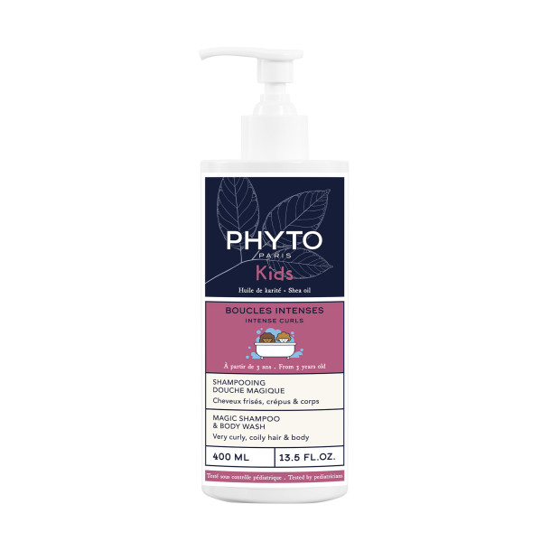 Phyto Boucles Intenses Shampoing Douche Magique KIDS Cheveux Frisés Crépus & Corps, 400ml | Parashop.com